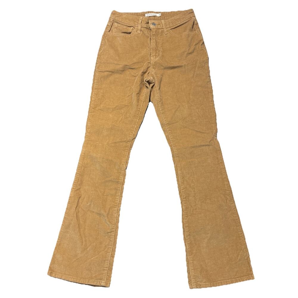 Levi’s 725 High Rise Bootcut Corduroy Pants Size 28 x 32 Western Tan Camel